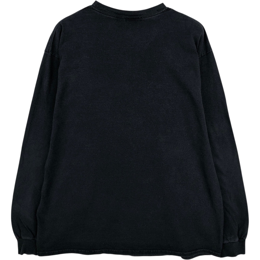 Thrasher Fire Pattern Long Sleeve T-Shirt, Men's Size L cotton black type Vintage Second Hand