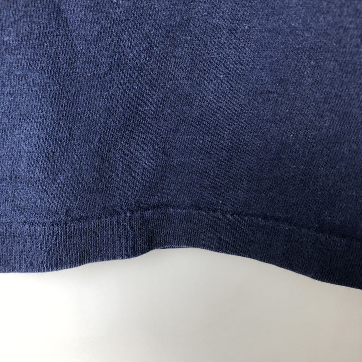 Vintage 1980'S Hanes BEEFY-T Blue Tag Long Sleeve T-Shirt, Made in USA, Men's Size L cotton navy blue type Vintage Second Hand