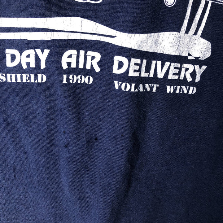 Vintage 1980'S Hanes BEEFY-T Blue Tag Long Sleeve T-Shirt, Made in USA, Men's Size L cotton navy blue type Vintage Second Hand