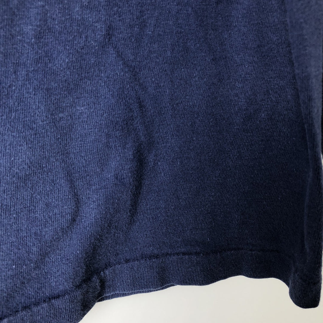 Vintage 1980'S Hanes BEEFY-T Blue Tag Long Sleeve T-Shirt, Made in USA, Men's Size L cotton navy blue type Vintage Second Hand