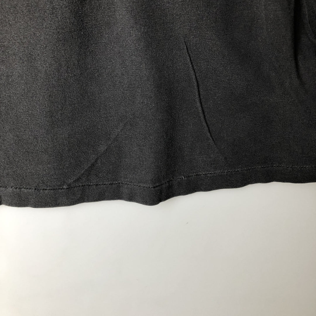 90'S Hanes BEEFY-T Blue Tag Long-Sleeve T-Shirt, Made in USA, Men's Size L (Equivalent), Vintage cotton Charcoal Vintage Second Hand