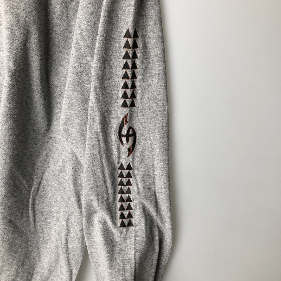 Hawaiian Attitude Long-Sleeve T-Shirt, Made in USA, Men's XL Equivalent cotton gray type Vintage Second Hand