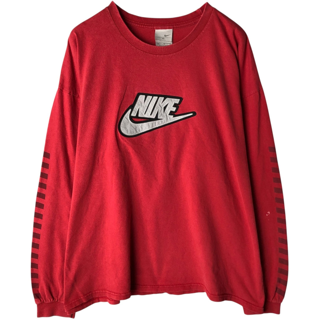 Nike NIKE Long T-shirt Long T Men's XL equivalent cotton red type Vintage Second Hand