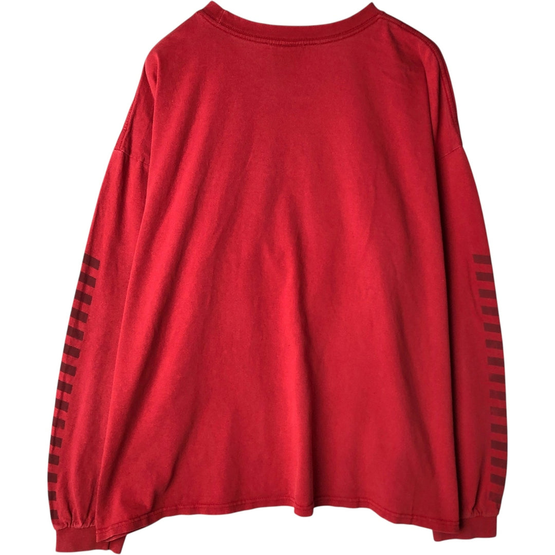Nike NIKE Long T-shirt Long T Men's XL equivalent cotton red type Vintage Second Hand