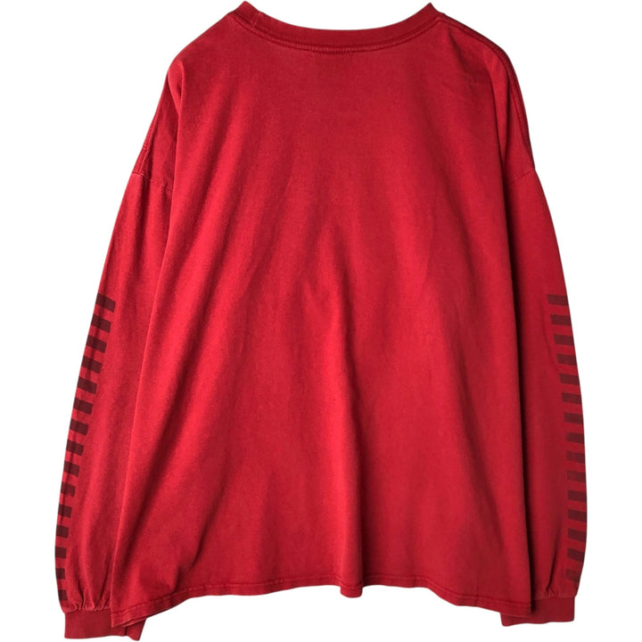 Nike NIKE Long T-shirt Long T Men's XL equivalent cotton red type Vintage Second Hand