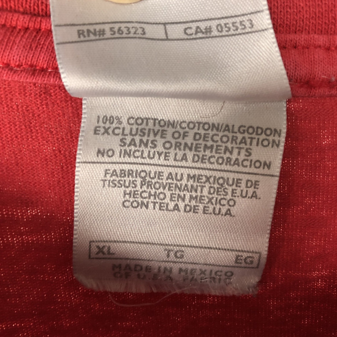 Nike NIKE Long T-shirt Long T Men's XL equivalent cotton red type Vintage Second Hand