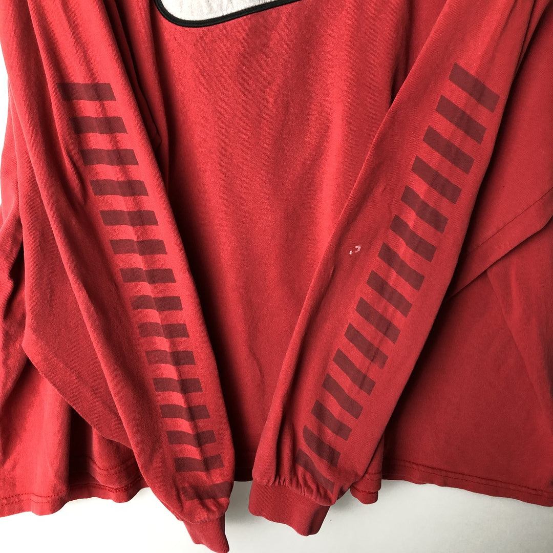 Nike NIKE Long T-shirt Long T Men's XL equivalent cotton red type Vintage Second Hand