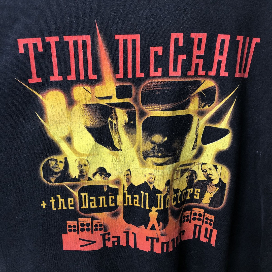 2000'S TENNESSEE RIVER Tim McGraw Long-Sleeve Band T-Shirt (Men's XL equivalent) cotton black type Vintage Second Hand