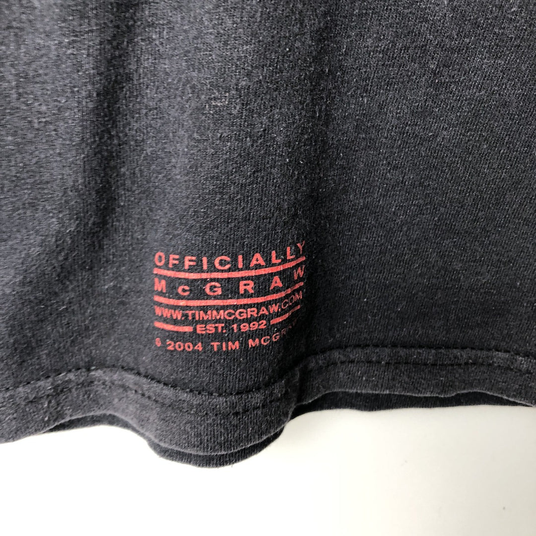 2000'S TENNESSEE RIVER Tim McGraw Long-Sleeve Band T-Shirt (Men's XL equivalent) cotton black type Vintage Second Hand