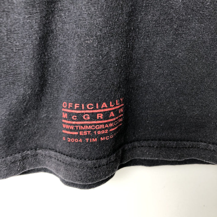 2000'S TENNESSEE RIVER Tim McGraw Long-Sleeve Band T-Shirt (Men's XL equivalent) cotton black type Vintage Second Hand