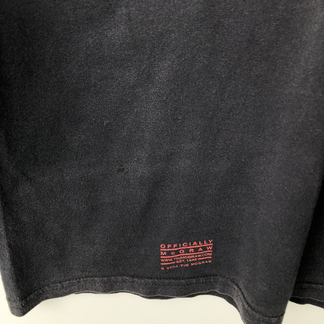 2000'S TENNESSEE RIVER Tim McGraw Long-Sleeve Band T-Shirt (Men's XL equivalent) cotton black type Vintage Second Hand