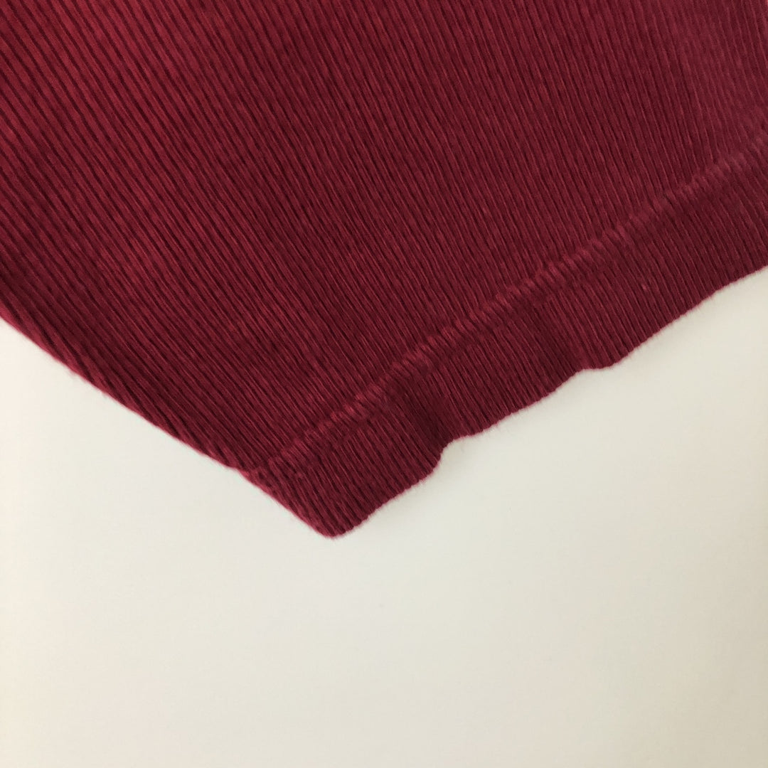 Ralph Lauren CHAPS V-neck long T-shirt, men's XL size cotton red type Vintage Second Hand