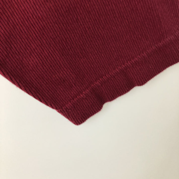 Ralph Lauren CHAPS V-neck long T-shirt, men's XL size cotton red type Vintage Second Hand