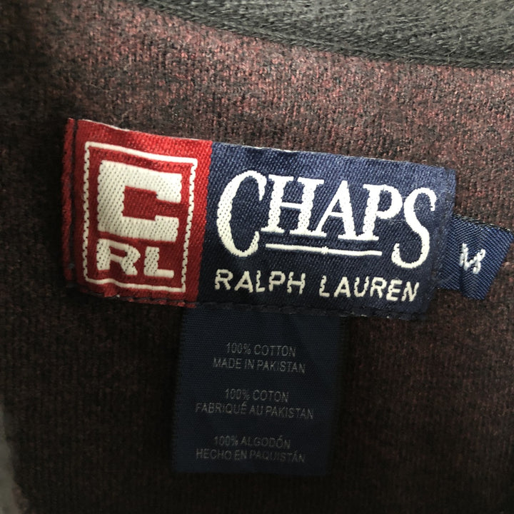Ralph Lauren CHAPS V-neck Long-Sleeve T-Shirt (Men's Size M) cotton brown type Vintage Second Hand