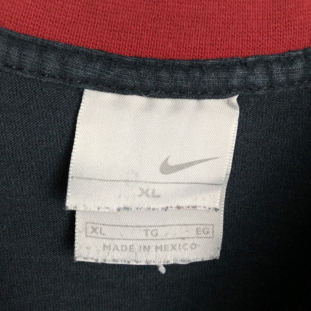 90s-00'S Nike Long-Sleeve T-Shirt (Men's XL equivalent) cotton black type Vintage Second Hand