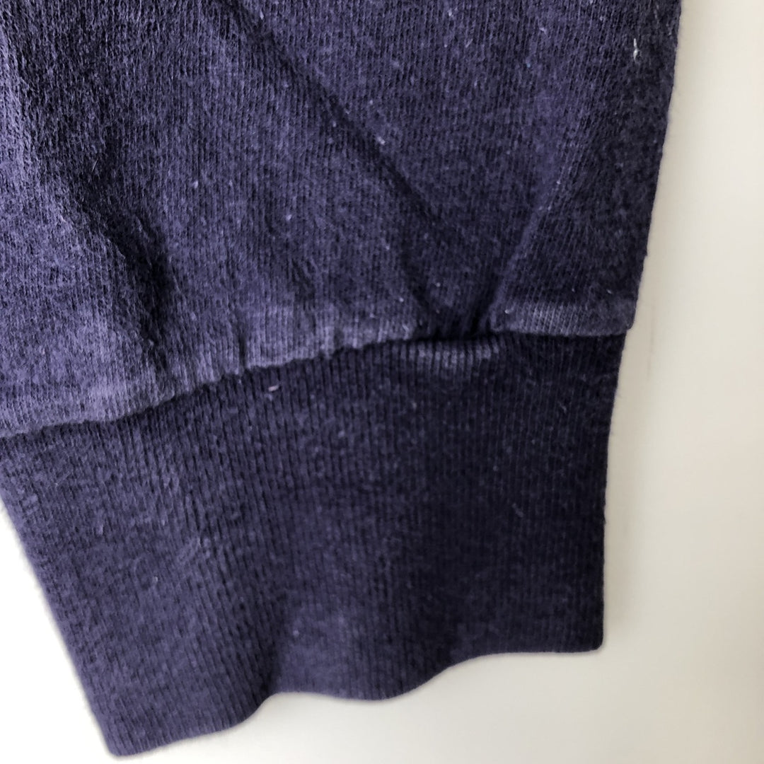 80'S Anvil Long-Sleeve T-Shirt, Made in USA, Men's Size L (Equivalent), Vintage cotton navy blue type Vintage Second Hand