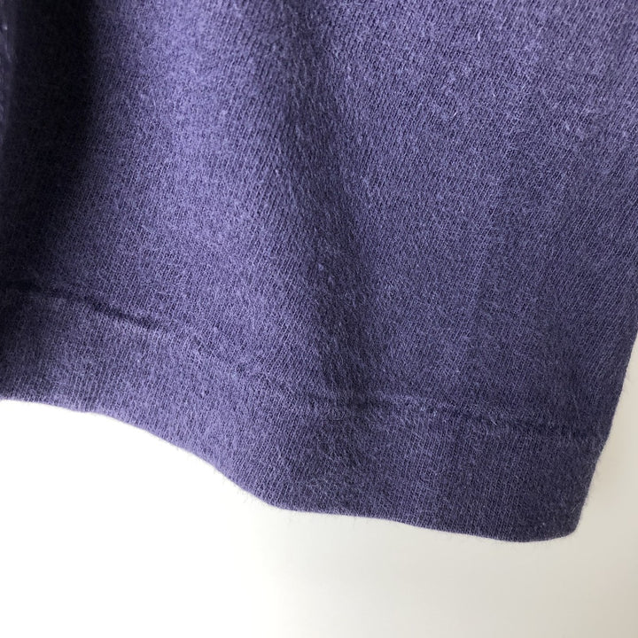80'S Anvil Long-Sleeve T-Shirt, Made in USA, Men's Size L (Equivalent), Vintage cotton navy blue type Vintage Second Hand