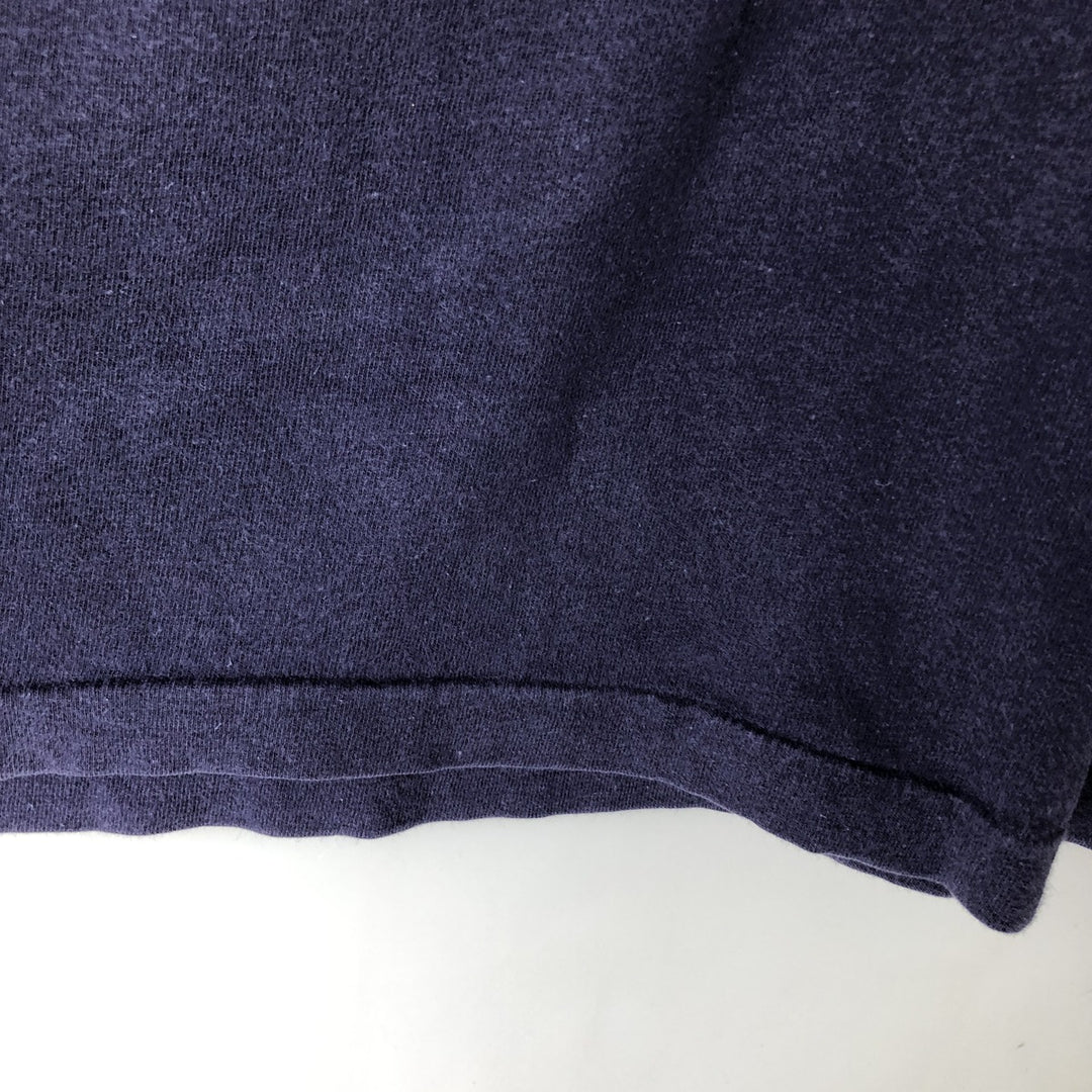 80'S Anvil Long-Sleeve T-Shirt, Made in USA, Men's Size L (Equivalent), Vintage cotton navy blue type Vintage Second Hand