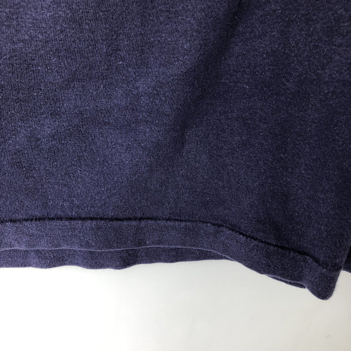 80'S Anvil Long-Sleeve T-Shirt, Made in USA, Men's Size L (Equivalent), Vintage cotton navy blue type Vintage Second Hand