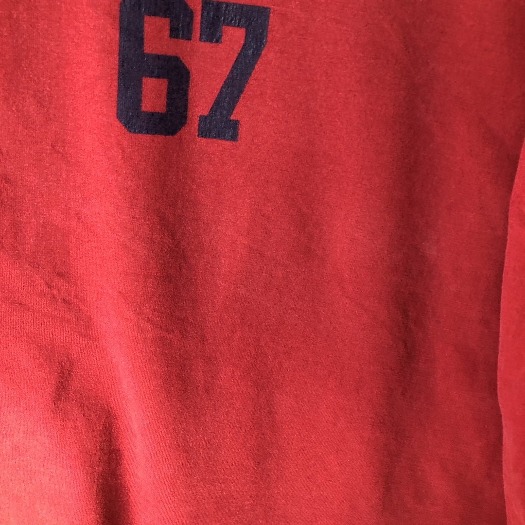 Ralph Lauren Polo Jeans Company long-sleeved T-shirt, men's size L cotton red type Vintage Second Hand