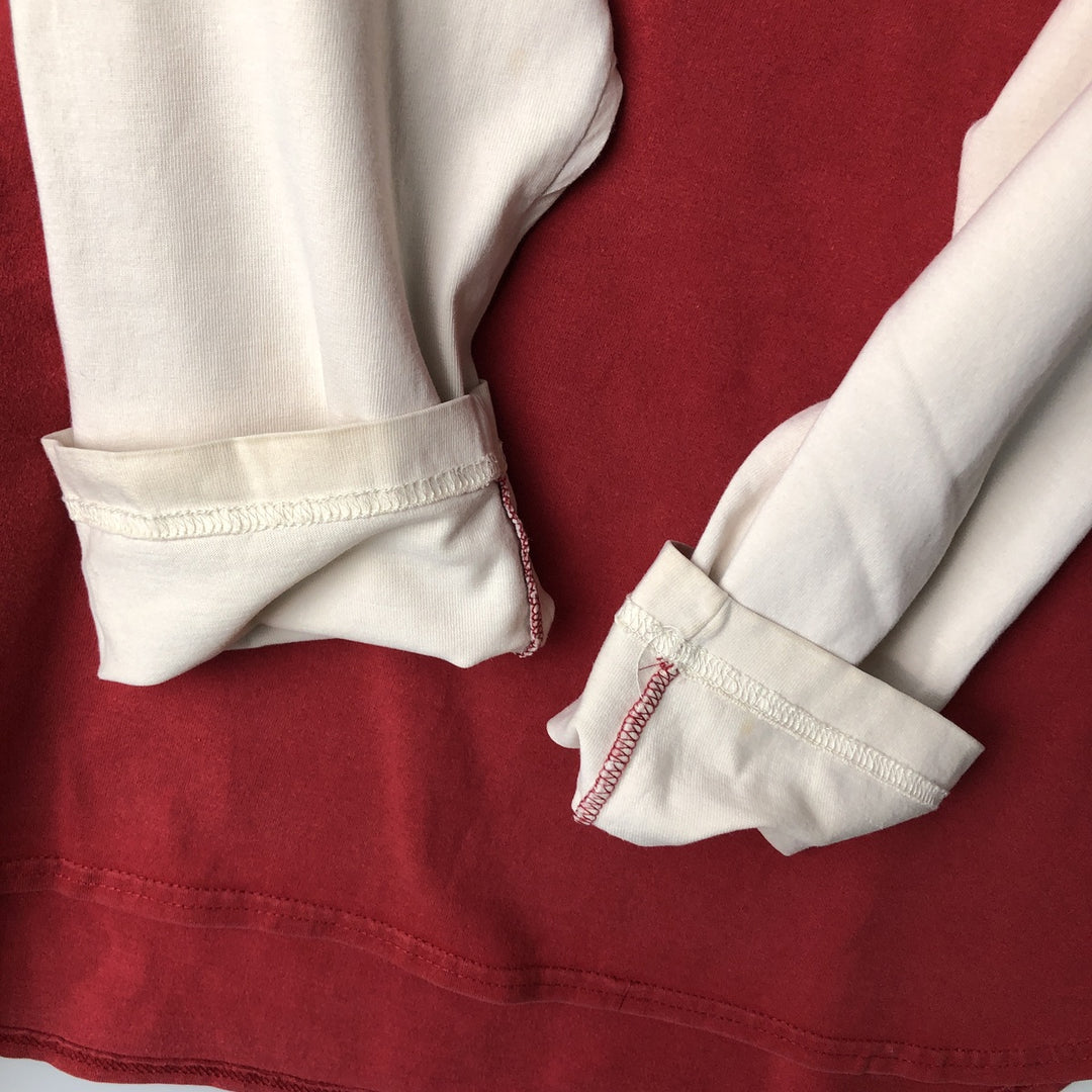 Ralph Lauren Polo Jeans Company long-sleeved T-shirt, men's size L cotton red type Vintage Second Hand