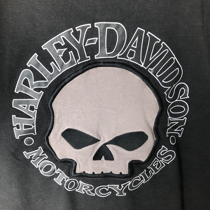 Harley-Davidson Skull Pattern Long T-shirt, Men's XXL unclear black type Vintage Second Hand