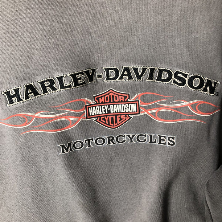Harley-Davidson Long Sleeve T-Shirt, Men's XL Size cotton Charcoal Vintage Second Hand