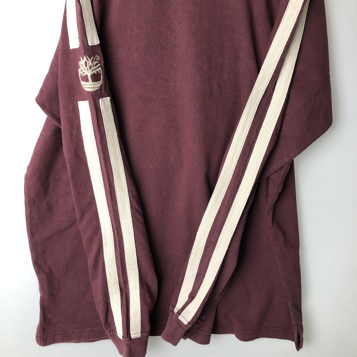 Timberland WEATHERGEAR Long-Sleeve T-Shirt (Men's Size S) cotton red type reddish brown Vintage Second Hand