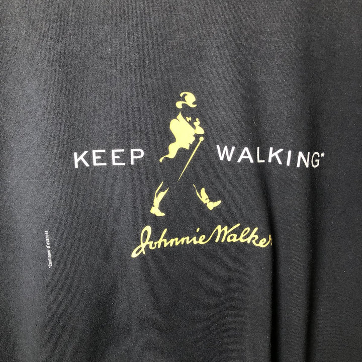 Johnnie Walker Long-Sleeve T-Shirt (Men's XL equivalent) cotton black type Vintage Second Hand