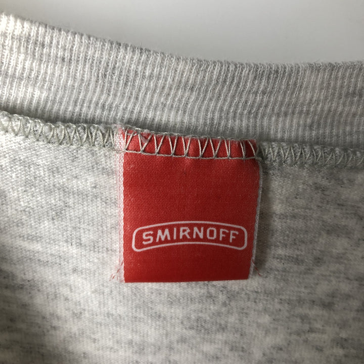 SMIRNOFF Long-Sleeve T-Shirt (Men's XL equivalent) unclear white type Vintage Second Hand