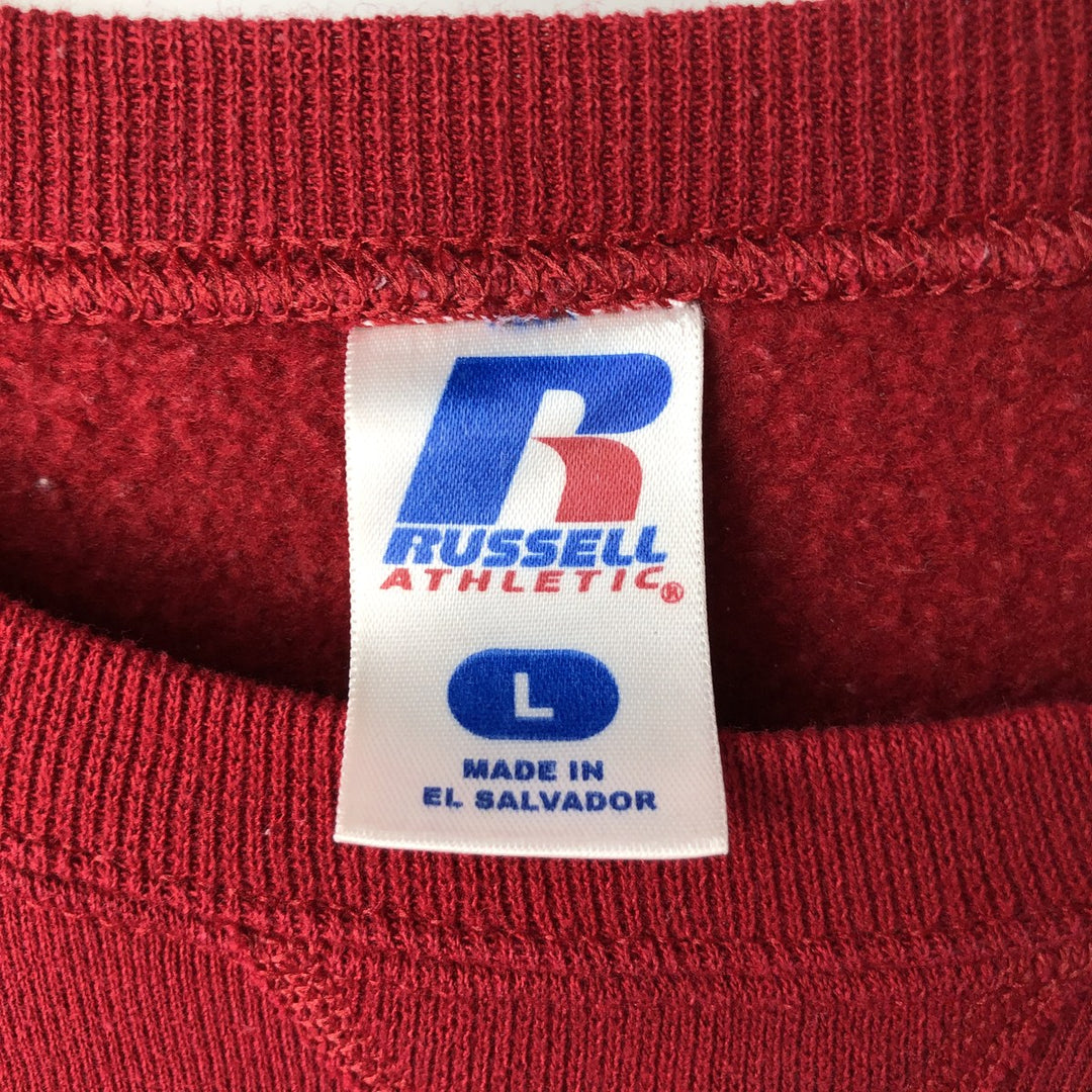 Russell College Sweatshirt, Men's Size L cotton red type Vintage Second Hand