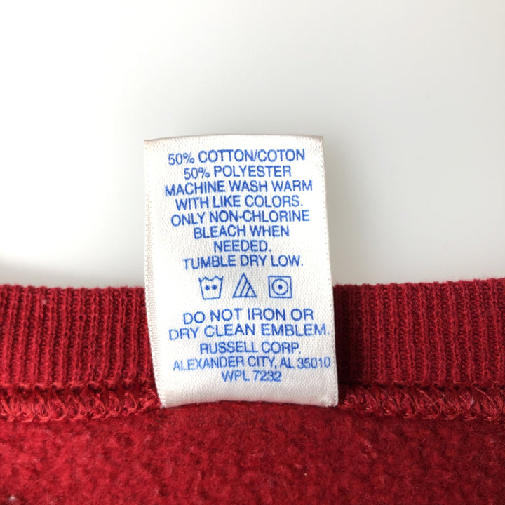 Russell College Sweatshirt, Men's Size L cotton red type Vintage Second Hand