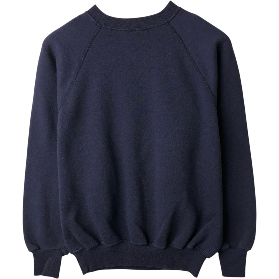 SWEAT TRENDS College Sweatshirt, Made in the UK, Men's Size M (approx.) cotton navy blue type Vintage Second Hand