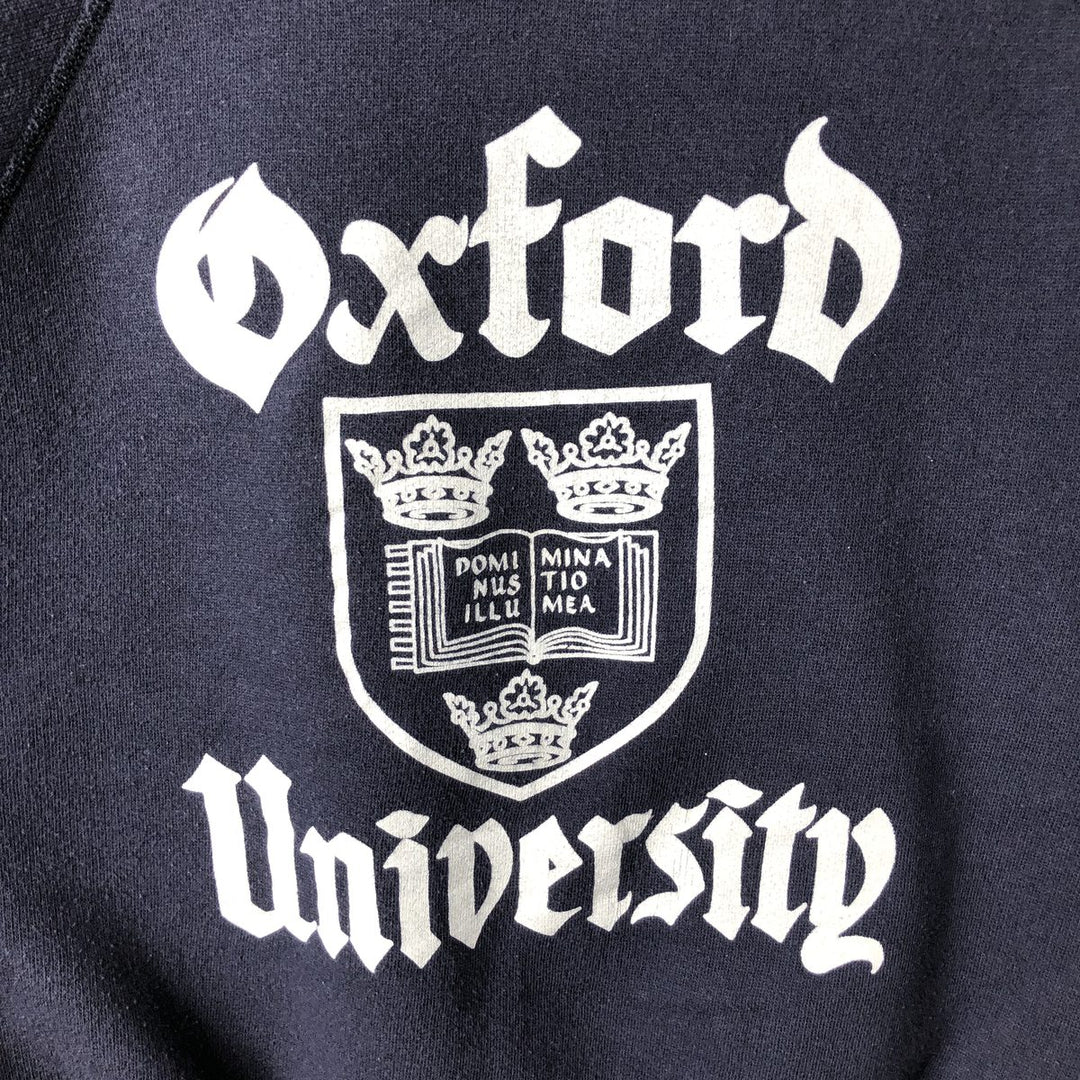 SWEAT TRENDS College Sweatshirt, Made in the UK, Men's Size M (approx.) cotton navy blue type Vintage Second Hand