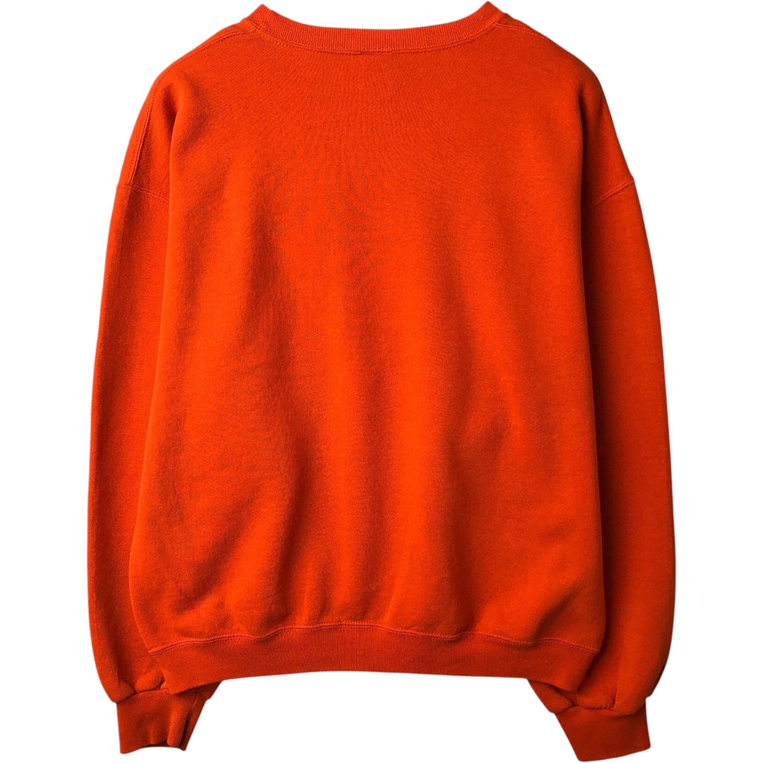 90'S Russell ATHLETIC college sweatshirt, men's size L, vintage cotton orange type Vintage Second Hand