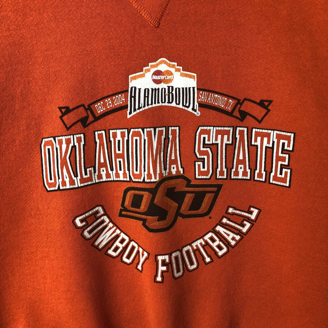 90'S Russell ATHLETIC college sweatshirt, men's size L, vintage cotton orange type Vintage Second Hand