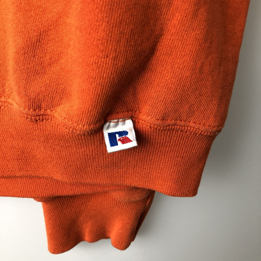 90'S Russell ATHLETIC college sweatshirt, men's size L, vintage cotton orange type Vintage Second Hand