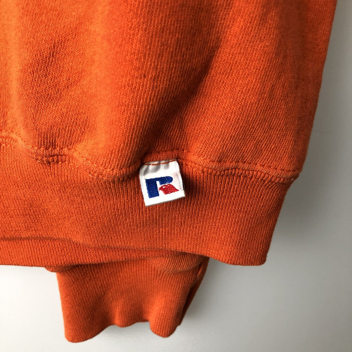 90'S Russell ATHLETIC college sweatshirt, men's size L, vintage cotton orange type Vintage Second Hand