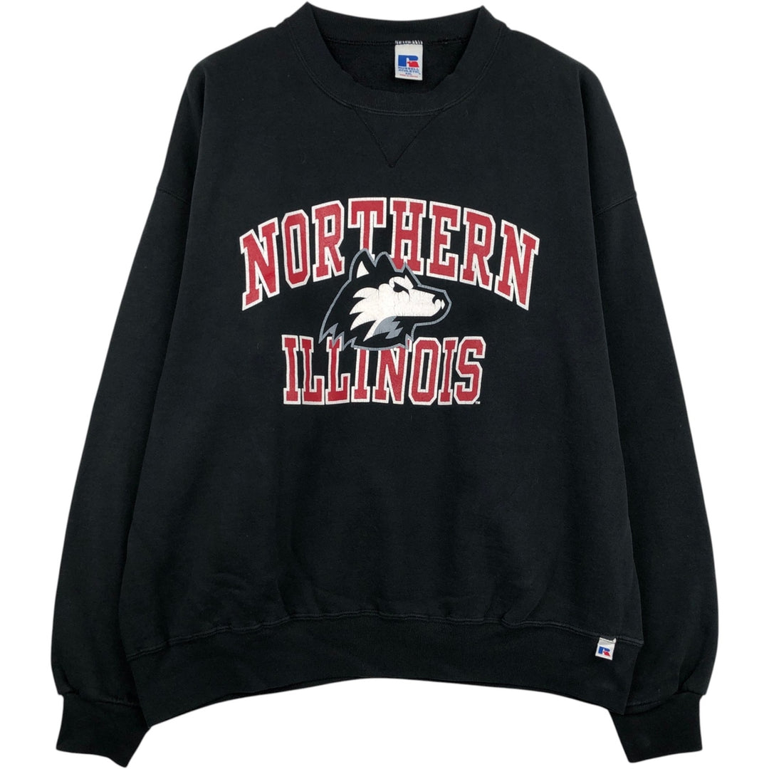 90'S Russell College Sweatshirt, Men's XXL equivalent, Vintage cotton black type Vintage Second Hand