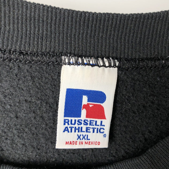 90'S Russell College Sweatshirt, Men's XXL equivalent, Vintage cotton black type Vintage Second Hand