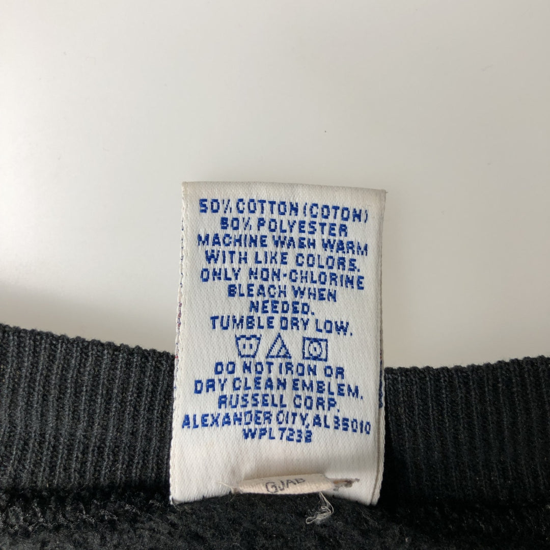 90'S Russell College Sweatshirt, Men's XXL equivalent, Vintage cotton black type Vintage Second Hand