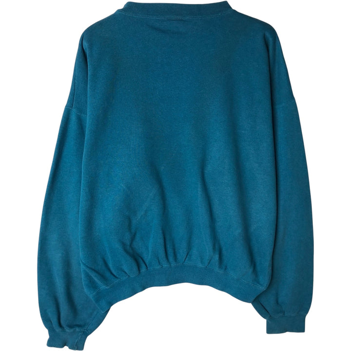 SOS STYLE College Character Sweatshirt, Men's Size L (Equivalent), Vintage cotton green type Vintage Second Hand