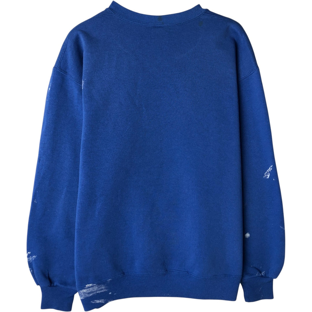 90'S Russell College Sweatshirt, Made in USA, Men's L, Vintage cotton blue type Vintage Second Hand