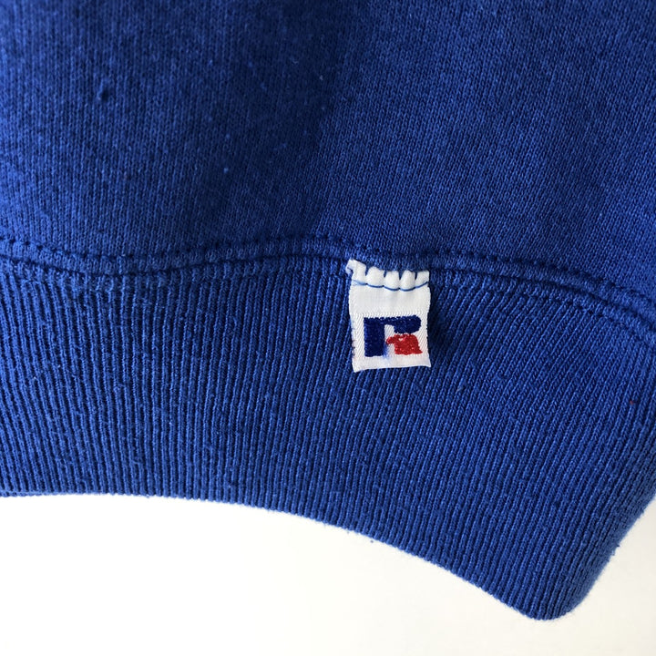 90'S Russell College Sweatshirt, Made in USA, Men's L, Vintage cotton blue type Vintage Second Hand