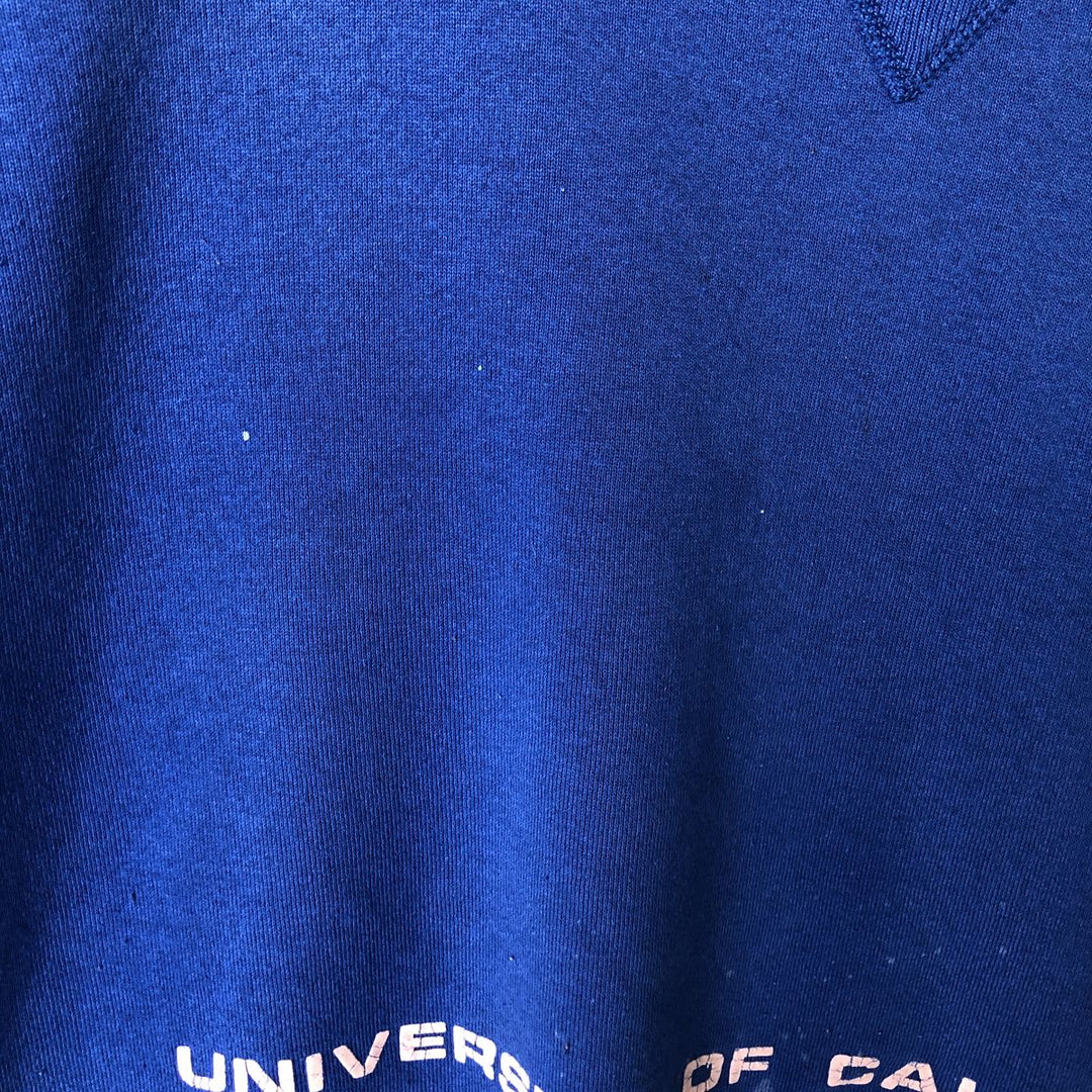 90'S Russell College Sweatshirt, Made in USA, Men's L, Vintage cotton blue type Vintage Second Hand