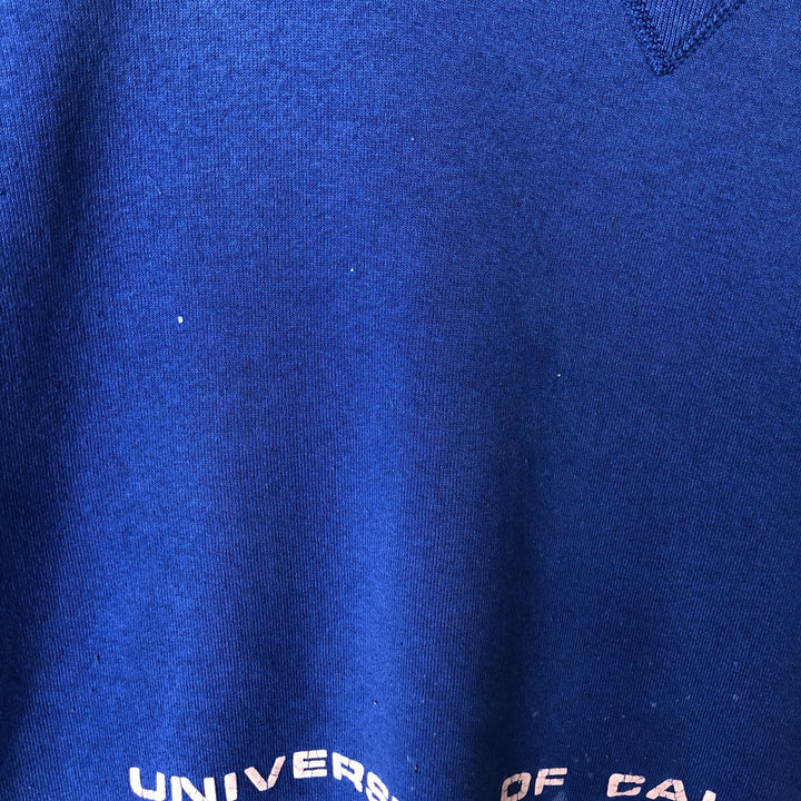 90'S Russell College Sweatshirt, Made in USA, Men's L, Vintage cotton blue type Vintage Second Hand