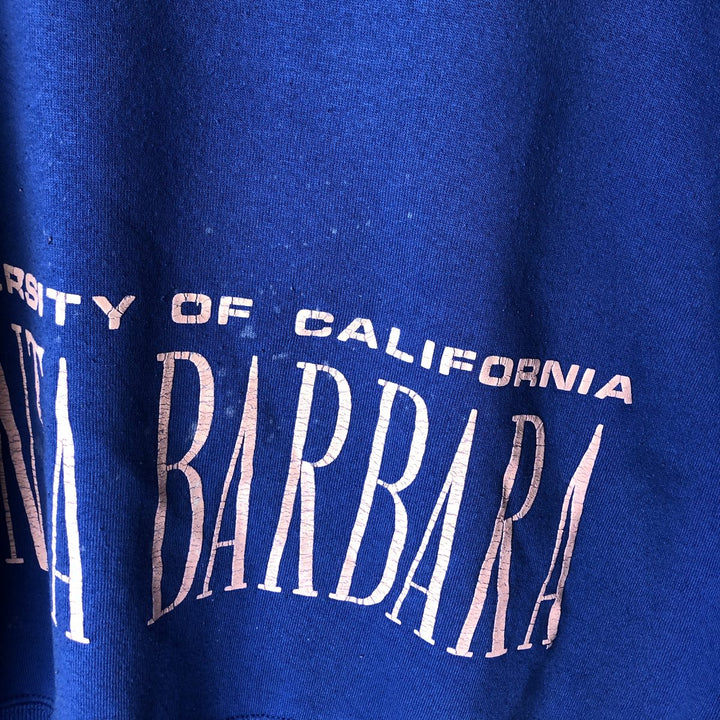 90'S Russell College Sweatshirt, Made in USA, Men's L, Vintage cotton blue type Vintage Second Hand