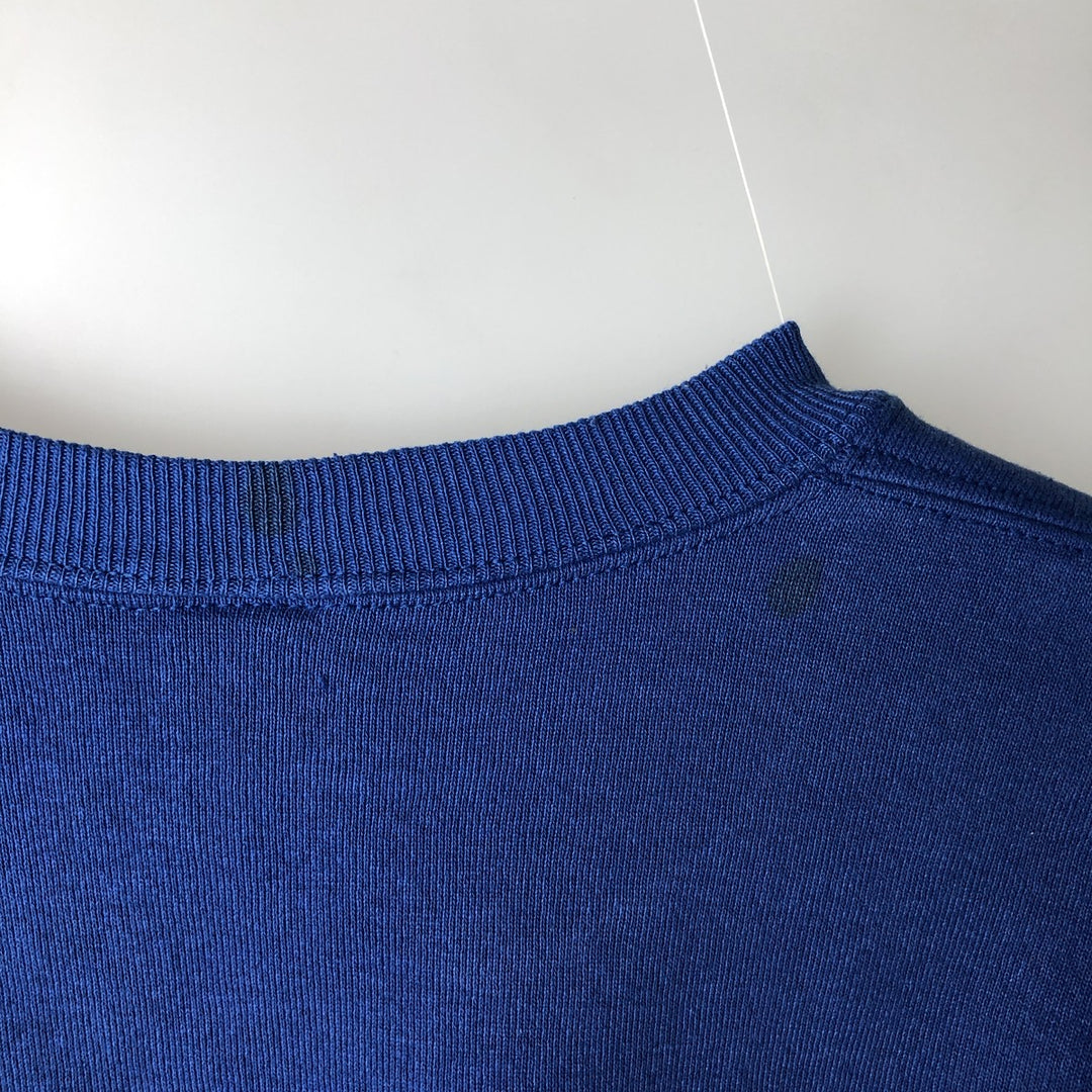 90'S Russell College Sweatshirt, Made in USA, Men's L, Vintage cotton blue type Vintage Second Hand