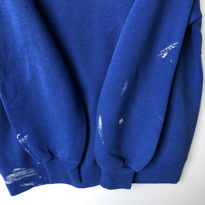 90'S Russell College Sweatshirt, Made in USA, Men's L, Vintage cotton blue type Vintage Second Hand