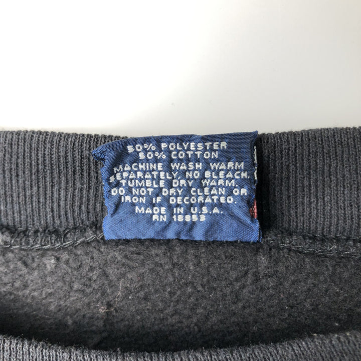 90'S SAVVY NOTRE DAME College Sweatshirt, Made in USA, Men's XL equivalent, Vintage polyester black type Vintage Second Hand